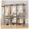 Arara De Roupa Varão De Chão Sapateira Rack Organizador Multiuso Aço Inox