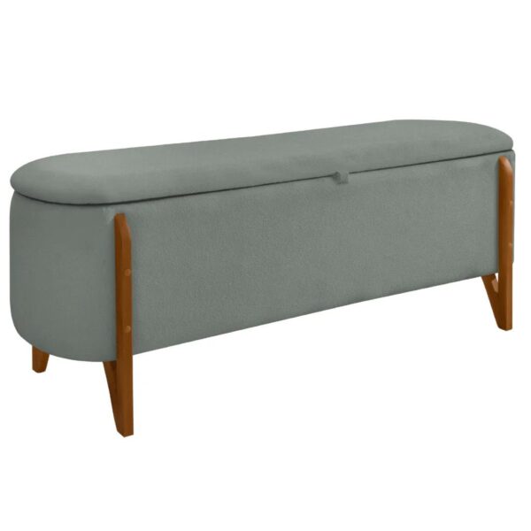 Recamier Boucle Calçadeira Sapateira Escritório Quarto Armazenamento Bau Estofado Minimalista Modern