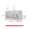 Berço 3 em 1 Evolutivo (Vira Mini Cama) - 100% Madeira Maciça [Garantia de 3 Anos]