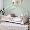 Cama Casinha Montessoriana Solteiro Lisan - 100% Madeira Maciça [Grade de Proteção 32cm]