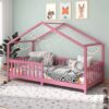 Cama Casinha Montessoriana Solteiro Lisan - 100% Madeira Maciça [Grade de Proteção 32cm]