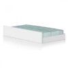 Cama Solteiro Multifuncional com Baú, 2 Gavetas e Auxiliar - 100% Madeira Maciça Branca [Jade Premium]