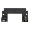 Cabeceira Extensível Casal/Queen com 2 Mesas de Cabeceira - 100% MDF [Kit Completo]