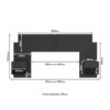 Cabeceira Extensível Casal/Queen com 2 Mesas de Cabeceira - 100% MDF [Kit Completo]