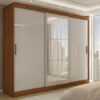 Roupeiro Casal Harvard 3 Portas 2 Gavetas com Espelho 100% Mdf