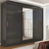 Roupeiro Casal Harvard 3 Portas 2 Gavetas com Espelho 100% Mdf