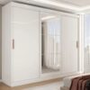 Roupeiro Casal Harvard 3 Portas 2 Gavetas com Espelho 100% Mdf