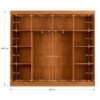Roupeiro Casal Ele e Ela 8 Portas e 8 Prateleiras - 100% MDF Cinamomo/Chumbo [Largura 2.06m]