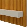 Painel Home Ripado para TV Até 75" com LED e 2 Gavetas - 100% MDF Naturale/Branco-pérola [Altura 2.50m]
