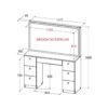 Penteadeira Camarim 7 Gavetas com Espelho e Kit LED Profissional - 100% MDF Branco [Iluminação 3 Tons]