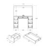 Penteadeira Camarim 7 Gavetas com Espelho e Kit LED Profissional - 100% MDF Branco [Iluminação 3 Tons]