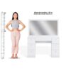Penteadeira Camarim 7 Gavetas com Espelho e Kit LED Profissional - 100% MDF Branco [Iluminação 3 Tons]