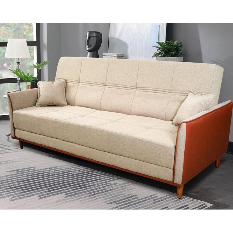 Sofá-cama Sérvia 2,00m Bege Linho Rustico