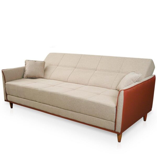 Sofá-cama Sérvia 2,00m Bege Linho Rustico