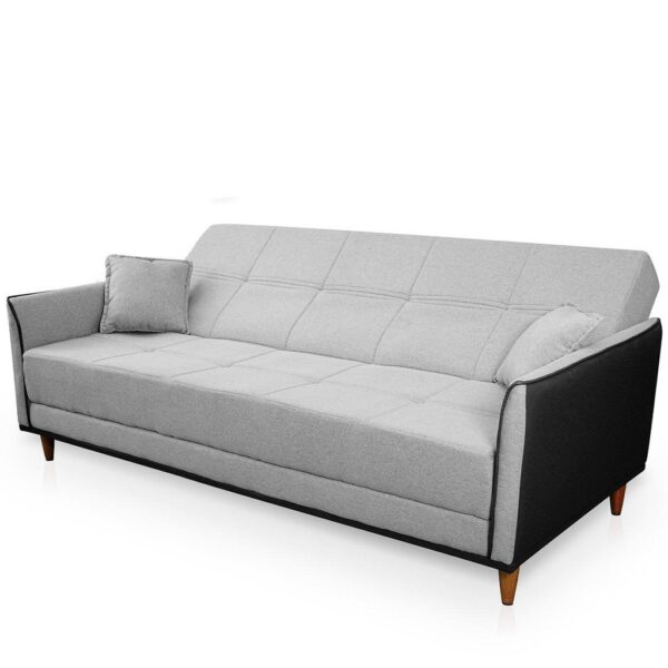 Sofá-cama Sérvia 2,00m Cinza Linho Rustico