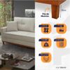 Sofá Living Malibu 2,30m Bege Bouclê