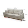 Sofá Living Malibu 2,30m Bege Bouclê