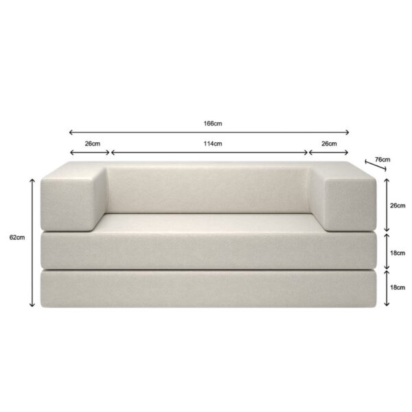 Sofá-cama Buty 2 em 1 Espuma para Sala Quarto Compacto Confortável Prático Ideal para Ambientes Pequenos Apartamento