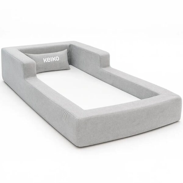 Cama Montessoriana Solteiro Aconchego 100% Espuma Cinza