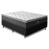 Cama Box Casal Colchão Molas Ensacadas Pillow Maximus 138x188x62cm Cinza / Preto Gazin