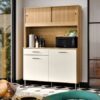 Armário De Cozinha Compacto Com 4 Portas E 1 Gaveta
