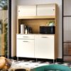 Armário De Cozinha Compacto Com 4 Portas E 1 Gaveta